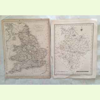 Two maps of Huntingdonshire & England and Wales.