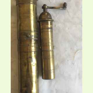 2 Antique  Brass Coffee Grinder Pepper Mills.