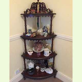 Victorian Oak four Tier Corner What Not.