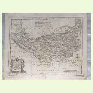 A new Map of CHESHIRE drawn from the best authorities by Tho Kitchin Geog' engraver to H. R. H the Duke of York.