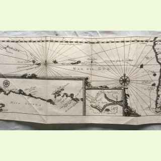 Chart showing Jacob leMaire's voyage of 1615-1616.