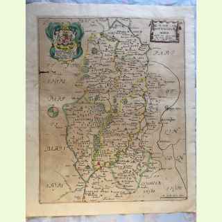 Nottinghamshire.       -A Mapp of Nottingham Shire with its Wapontak By Ric: Blome by his Matjs Comand-.