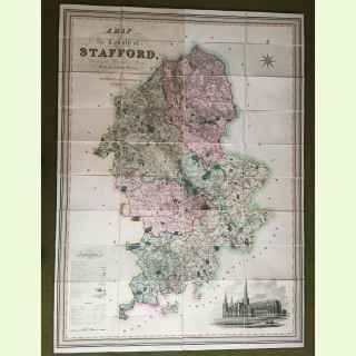 A  Map of the County of Stafford divided into Hundreds & Parishes from an accurate Survey made in the Year 1831 and 1832.