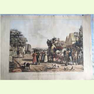 Stage Coach, view on the Portsmouth road.  (Coaching Print)..