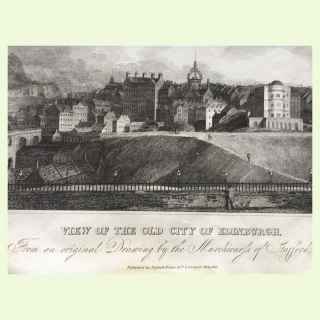 View of the old City of Edinburgh.