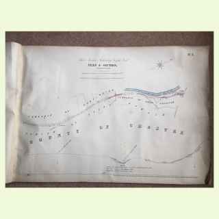 7 TURNPIKE ROAD MAPS. - Plans and Sections of the CHESTER, FARNDON, and WORTHENBURY Turnpike Road-