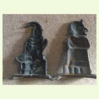 Pair of Cast Iron Punch & Judy Door Stops.