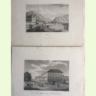 13 Engraved aquatint views of Germany.