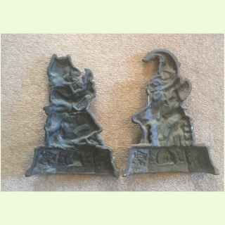 Pair of Cast Iron Punch & Judy Door Stops.