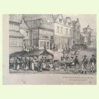 Old Market, HALIFAX. as it appeared in 1800.