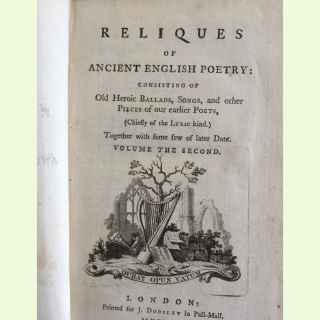 Reliques of Ancient English Poetry...