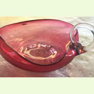 Antique cranberry glass bowl.