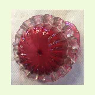 Antique Victorian cranberry glass bowl.